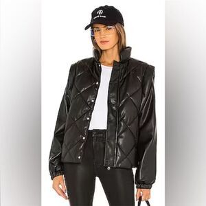 Pistola Revolve Callisto Faux Leather Reversible Jacket and Vest XL NWT
